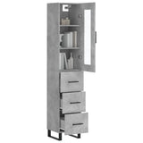 Highboard Concrete Grey 34.5x34x180 cm Engineered Wood 3199261