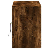 TV Cabinet with LED Smoked Oak 100x34x50 cm Engineered Wood 852191