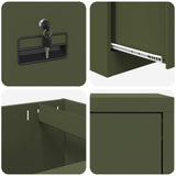 File Cabinet Olive Green 45.5 x 42 x 74.5 cm Cold-Rolled Steel 891614
