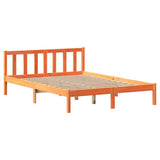 Bed Frame without Mattress Wax Brown 150x200 cm King Size Solid Wood Pine 3301494