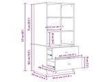 Highboard with Drawer Smoked Oak 45.5 x 34 x 127 cm 869366