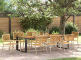 Garden Dining Set 9 pcs Beige and Brown Poly Rattan 3365489