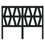 Bed Headboard Black 166x4x100 cm Solid Wood Pine 818634