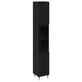 Bathroom Furniture Set 3 pcs Black Oak Engineered Wood 3378515