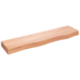 ZNTS Wall Shelf Light Brown 80x20x6 cm Treated Solid Wood Oak 363661