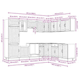 14 Piece Kitchen Cabinet Set Lucca Old Wood Engineered Wood 3314989