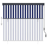 Outdoor Roller Blind 160x250 cm Blue and White 145973