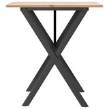 Dining Table X-Frame 70x70x75 cm Solid Wood Pine and Steel 3282693