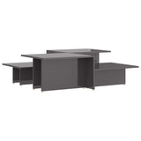 Coffee Tables 2 pcs High Gloss Grey 111.5x50x33 cm Engineered Wood 805578