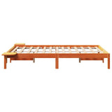 Bed Frame Wax Brown 120 x 190 cm Solid Pine Wood 873201