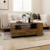 Coffee Table Smoked Oak 102x55x42 cm Engineered Wood 816934