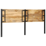 Headboard 200 cm Solid Wood Mango and Iron 4017558