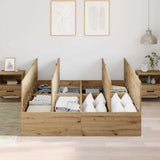 Storage Bed Frame Artisan Oak 150 x 200 cm Engineered Wood 3335388