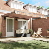 Retractable Awning Manual Multicolour Stripe 400x300 cm Fabric 3330573