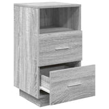 Bedside Cabinet with 2 Drawers Grey Sonoma 36x36x68 cm 858588