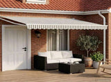 Retractable Awning Anthracite and White 4 x 2 m 3418930