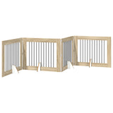 Dog Gate with Stands 4 pcs Sonoma Oak 100 x 80 cm 892062