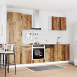 ZNTS 7 Piece Kitchen Cabinet Set Kalmar Old Wood Engineered Wood 3314769