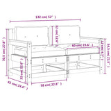 Garden Chairs with Cushions 2 pcs Impregnated Wood Pine 825596