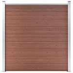 WPC Fence Set 1 Square + 1 Slanted 273x186 cm Brown 3054430