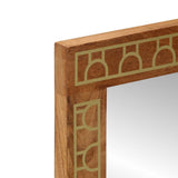 Bathroom Mirror 50x70x2.5 cm Solid Wood Mango and Glass 358315