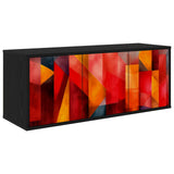 Wall-mounted TV Cabinet HEESCH 102 x 33 x 40 cm Black Oak 8007168