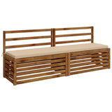 2-Piece Bench Cushions SOEST 2 pcs 100% Polyester Cream 949219