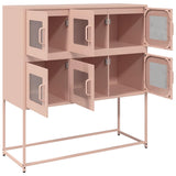 ZNTS Sideboard Pink 100.5x39x107 cm Cold-rolled Steel 853423