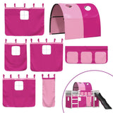 Bunk Bed without Mattress with Slide and Curtains Pink 90x190 cm Single 3284157