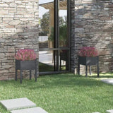 Garden Planters 2 pcs Grey 50x50x70 cm Solid Pinewood 810804