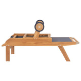Folding Sun Loungers with Wheels 2 pcs Solid Teak and Textilene 3073000