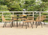 7 Piece Garden Dining Set Poly Rattan 3157877