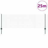 Welded Wire Fence with Posts 25 x 0.8 m PVC-Coated Steel Green 3336478
