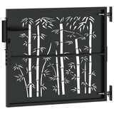 Garden Gate 85 x 100 cm Powder-coated steel Black Lockable 42015869