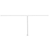 Awning Post Set White 600x245 cm Iron 315092