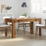 ZNTS Dining Table Old Wood 140x74.5x76 cm Engineered Wood 856572