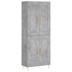 Highboard Concrete Grey 69.5x34x180 cm Engineered Wood 3199677