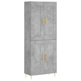 Highboard Concrete Grey 69.5x34x180 cm Engineered Wood 3199677