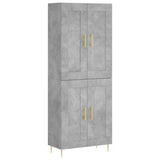 Highboard Concrete Grey 69,5x34x180 cm Engineered Wood 3199677