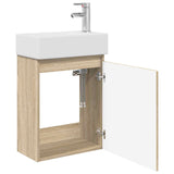 Bathroom Vanity Unit with Tap Sonoma Oak 45.5 x 22.5 x 84 cm 889473