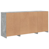 Sideboard with LED Lights Concrete Grey 142.5x37x67 cm 3209089