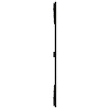 Wall Headboard Black 146.5x3x110 cm Solid Wood Pine 824947