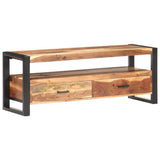 321551 TV Cabinet 120x35x45 cm Solid Wood with Honey Finish