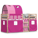 Bunk Bed without Mattress Pink 75x190 cm Small Single Solid Wood Pine 3284002
