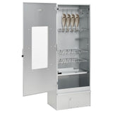 BBQ Oven Smoker with Wood Chips 44.5x29x110 cm Galvanised steel 364743