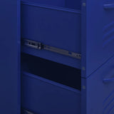 Drawer Cabinet Navy Blue 80x35x101.5 cm Steel 336145