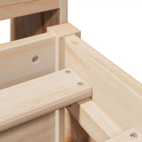 Bookcase Bed without Mattress 135x190 cm Double Solid Wood Pine 3323152