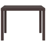 Garden Dining Table Brown 100 x 100 x 73 cm Poly Rattan 871681