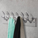 Wardrobe Coat Hooks 2 pcs Silver Aluminium 278752