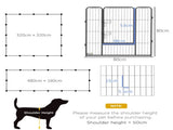 16 Panels Heavy Duty Puppy Playpen, for Small and Medium Dogs, Indoor and Outdoor Use - Grey T3398P376297